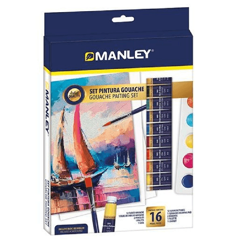 Manley Set di pittura a guazzo Manley 16 Pezzi Multicolore