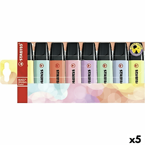 Set di Evidenziatori Stabilo Boss Multicolore (5 Unità)