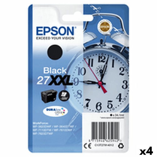 Epson Cartuccia ad Inchiostro Originale Epson WF-3000 7000 - No27XXL Nero (4 Unità)
