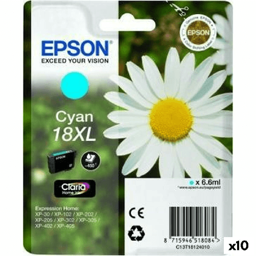 Epson Cartuccia ad Inchiostro Originale Epson No18XL Ciano (10 Unità) (1 Unità)