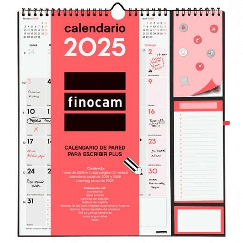 Finocam Calendario da parete Finocam Carta 2025 21,5 x 32,5 cm