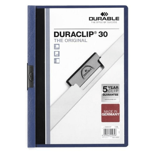 Durable Cartella Portadocumenti Durable Duraclip 30 Blu scuro Blu cielo A4 25 Pezzi