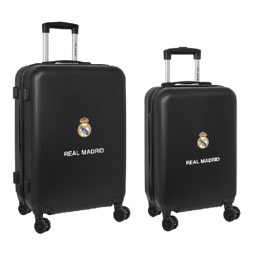 Real Madrid C.F. Set di valigie Real Madrid C.F. + mediano 24 Trolley Blu Marino 40 x 63 x 26 cm (2 Pezzi)