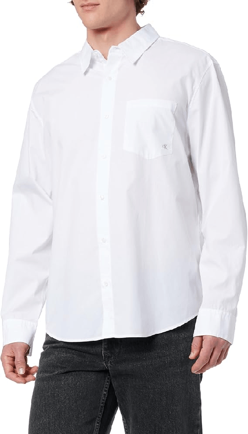 CAMICIA CAMICIE UOMO CALVIN KLEIN JEANS LV040QM160 COTONE BIANCO ORIGINAL PE2025 L Bianco CAMICIA CAMICIE UOMO CALVIN KLEIN JEANS LV040QM160 COTONE BI