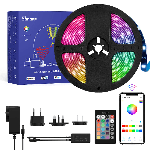 Sonoff striscia led smart rgb 5m impermeabile ip65 flessibile per casa intelligente