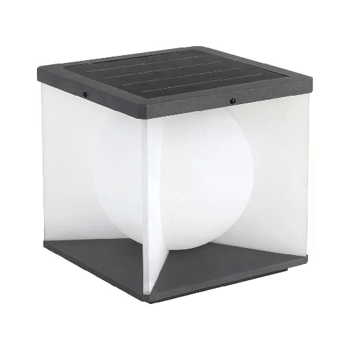 V-TAC Lampada LED da Giardino a Cubo con Pannello solare e Telecomando 3W 205*205*190mm 3000K IP65