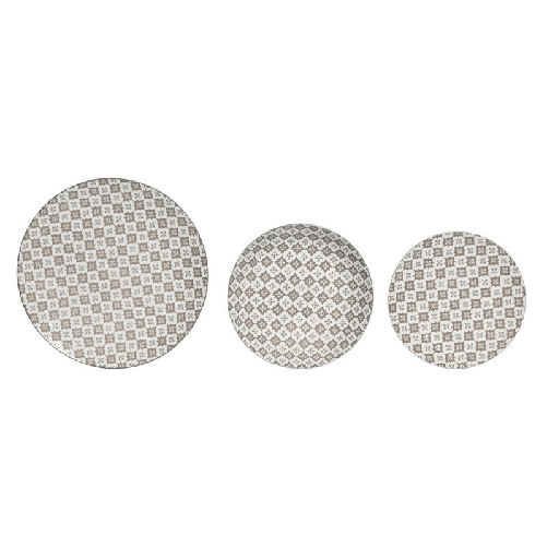 Home ESPRIT Servizio di Piatti Home ESPRIT Beige Porcellana Moderno 18 Pezzi