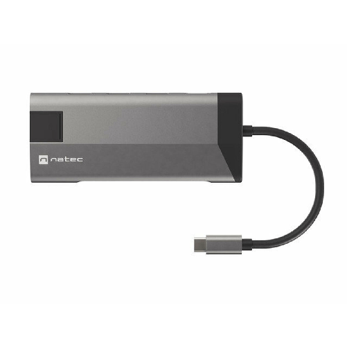 NATEC Fowler Plus USB tipo-C Nero, Grigio Natec Hub USB Natec