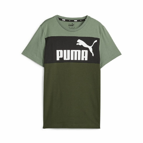Puma Maglia a Maniche Corte per Bambini Puma Ess Block Verde