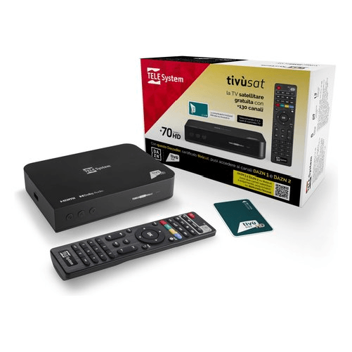 Telesystem Tele system ts9019hevc decoder satellitare tivùsat hd classic full hd TELESYSTEM Decoder telesystem 58010100 ts9019 58010100