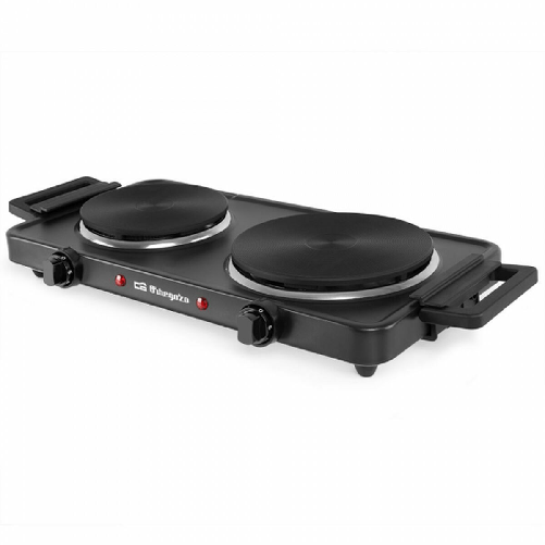 Orbegozo PE2855 piano cottura Nero Superficie piana Piastra sigillata 2 Fornello(i) Orbegozo Piastra Elettrica Orbegozo 17623 2500 W