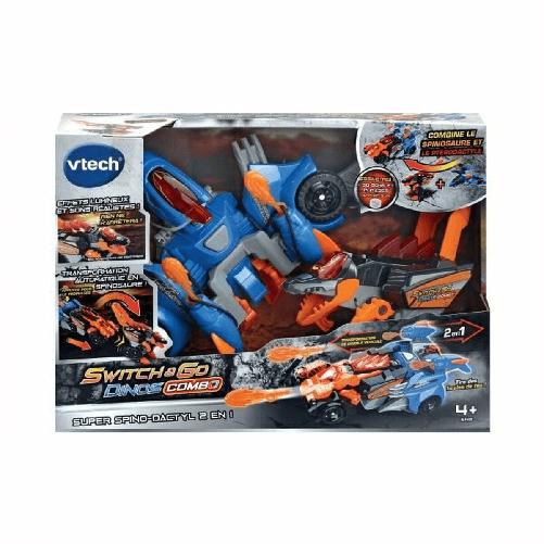 Vtech Super Robot Trasformabile Vtech Switch & Go Dinos Combo: SUPER SPINO-DACTYL 2 IN 1 Dinosauro