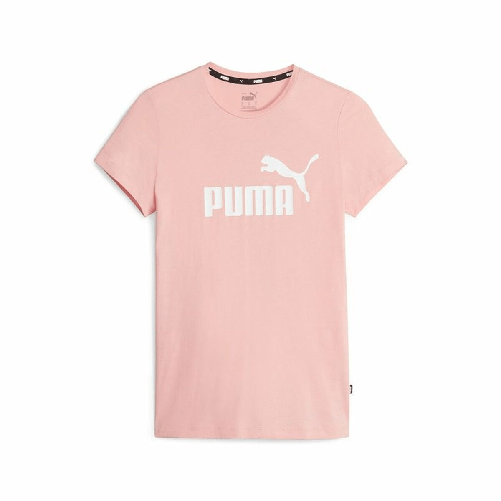 Puma Maglia a Maniche Corte Donna Puma Ess Logo Rosa chiaro