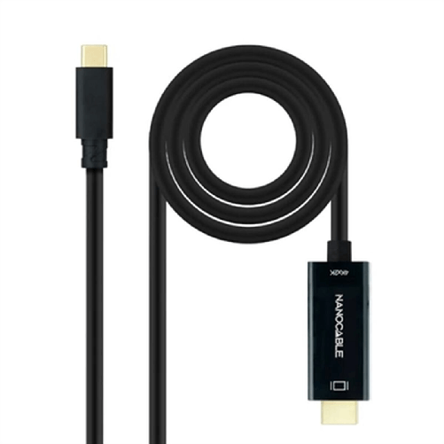 Nanocable 10.15.5133 cavo e adattatore video 3 m USB tipo-C HDMI tipo A (Standard) Nero NANOCABLE Cavo USB-C con HDMI NANOCABLE 10.15.5133 Nero 3 m 4K