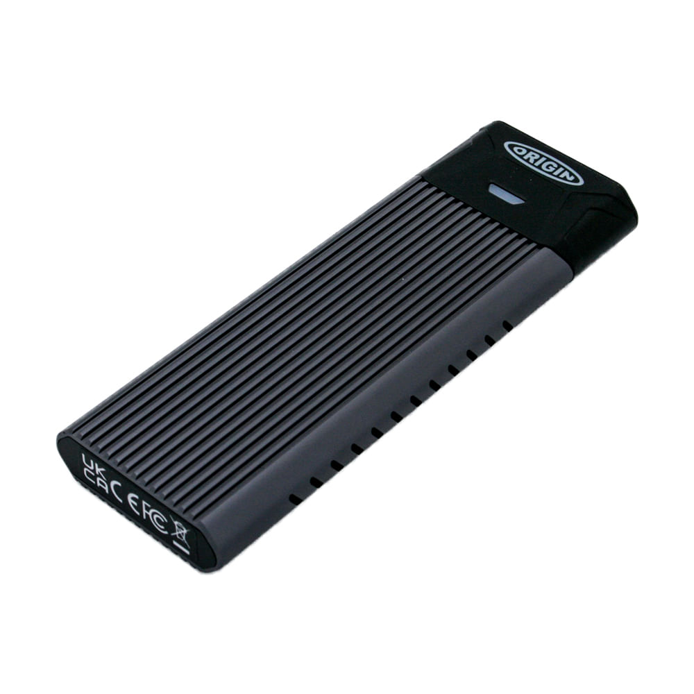 Origin Storage OSEC2TBNVME unit esterna a stato solido 2000 GB Alluminio Grigio (2TB External NVME USB C SSD with C-C & Origin Storage OSEC2TBNVME dr