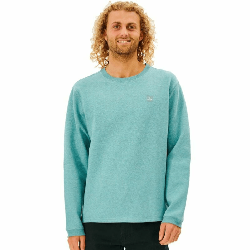 Rip Curl Felpa senza Cappuccio Uomo Rip Curl Vaporcool Azzurro Chiaro