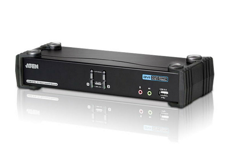 ATEN Switch KVMP Dual Link/audio CH7.1 USB DVI a 2 porte