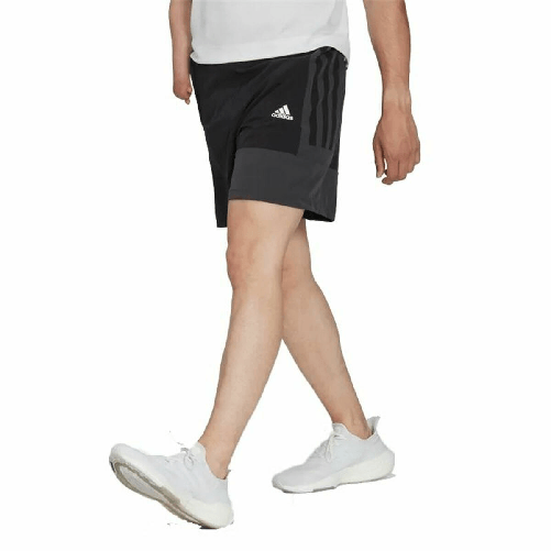 Adidas Pantaloni Corti Sportivi da Uomo Adidas Colourblock Nero