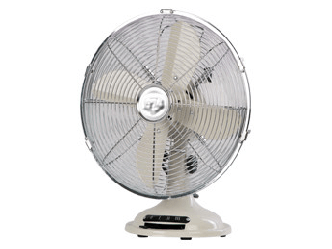Bimar vtm33 ventilatore da tavolo 30cm 3 velocità beige e cromo oscillante 35w