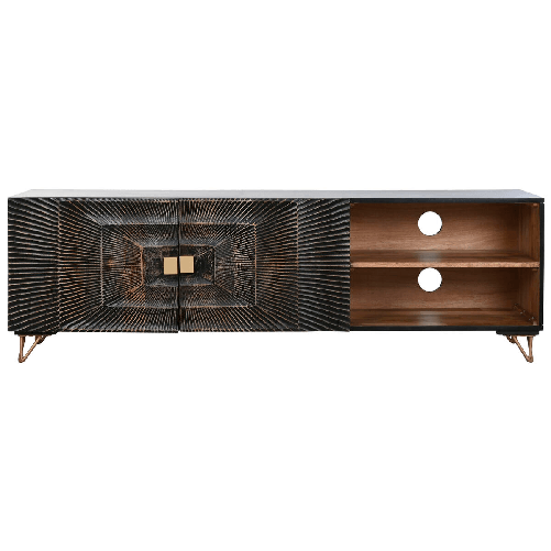 Home ESPRIT Mobile TV Home ESPRIT Nero 160 x 40 x 50 cm