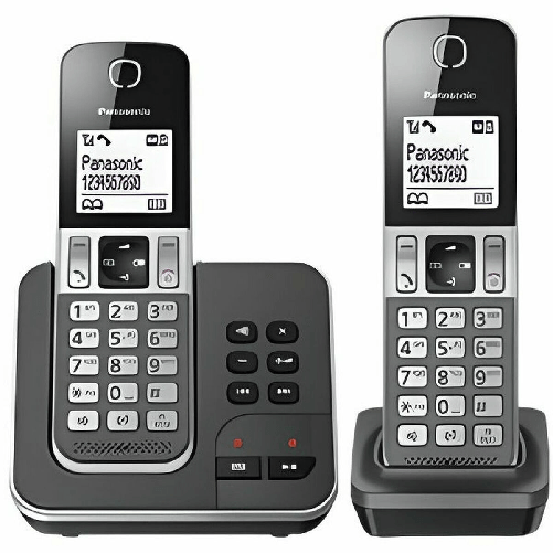 Panasonic KX-TGD322 Telefono DECT Identificatore di chiamata Nero, Grigio Panasonic Telefono Senza Fili Panasonic KX-TGD322 Bianco Nero Nero/Grigio