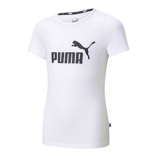 Puma Maglia a Maniche Corte per Bambini Puma ESS Logo Tee Bianco