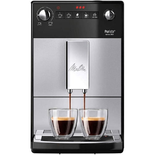 Melitta 6769697 macchina per caffè Automatica Macchina per espresso 1,2 L Melitta Caffettiera superautomatica Melitta F230-101 Argentato 1450 W 15 bar