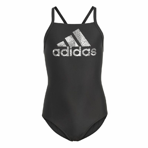 Adidas Costume da Bagno Bambina Adidas Big Logo Nero