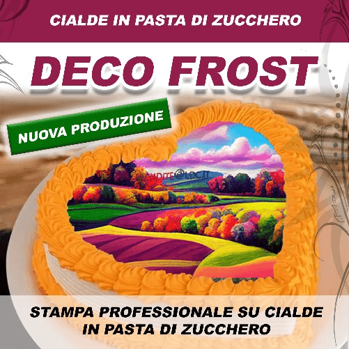 A4 - CIALDA EDIBILE - DECO FROST - FOGLI IN PASTA DI ZUCCHERO - 20 Fogli - FORMATO A4 - NUOVA PRODUZIONE