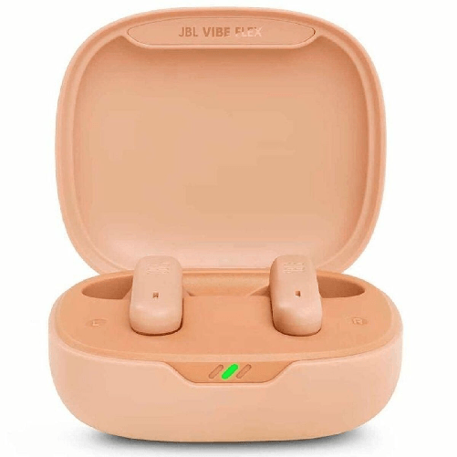 JBL Auricolari Wireless con Custodia di Ricarica JBL Vibe Flex Beige