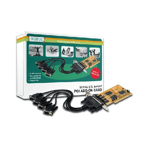 Digitus Scheda Aggiuntiva Interfaccia Seriale Rs232 Pci 9 Poli Maschio 4 Porte Digitus PCI Serial interface card scheda di interfaccia e adattatore