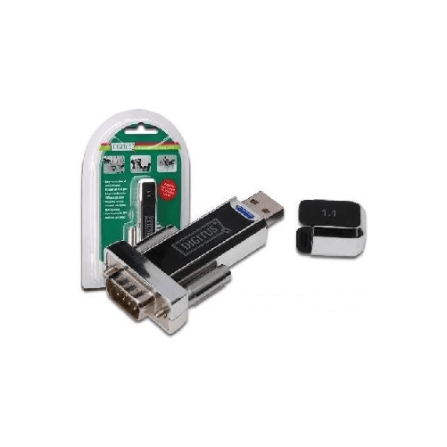 Itb Solution ITB MG00471 adattatore per inversione del genere dei cavi USB 1.1 A RS232 9 PIN Nero, Argento Digitus