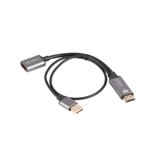 Lanberg AD-HD-DP-02 cavo e adattatore video 0,2 m HDMI tipo A (Standard) DisplayPort Argento Lanberg Adattatore DisplayPort con HDMI Lanberg AD-HD-DP-