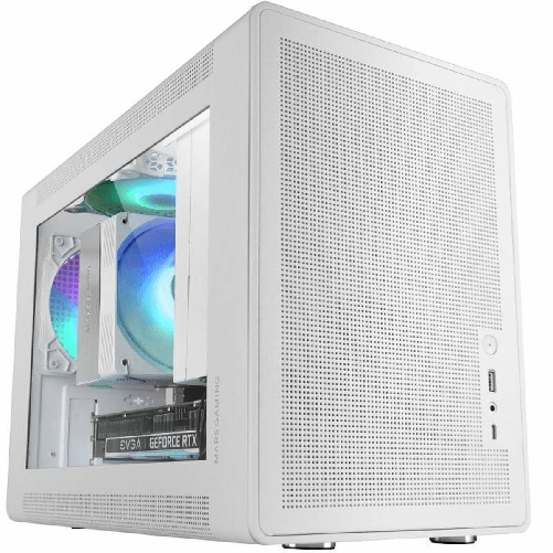 Mars Gaming Cassa Minitorre Micro ATX / ITX Mars Gaming MCXPSW Bianco