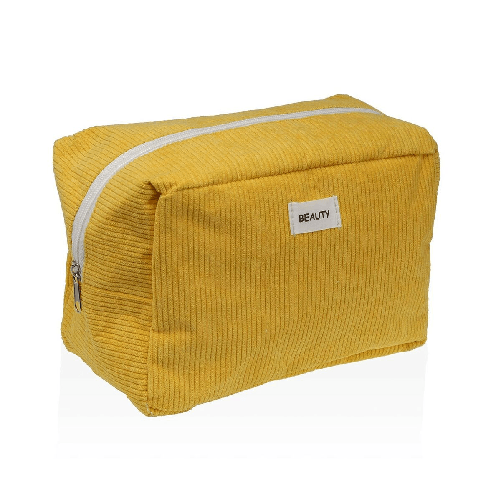 Versa Necessaire da Viaggio Versa Corduroy Giallo 12 x 16 x 24 cm