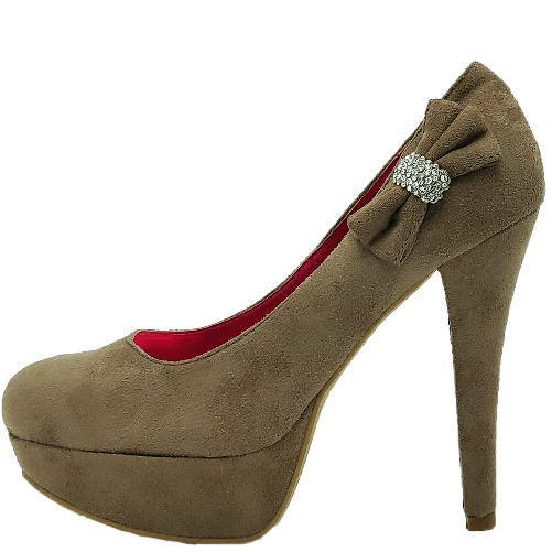 Fratelliditalia.org Scarpe scamiosciate beige natural strass donna decolte moda sexy comode Taglia 40