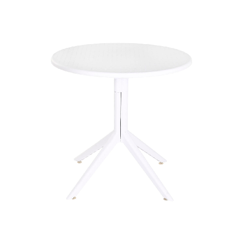 Tavolo da Pranzo Home ESPRIT Bianco Metallo polipropilene 80 x 80 x 75 cm