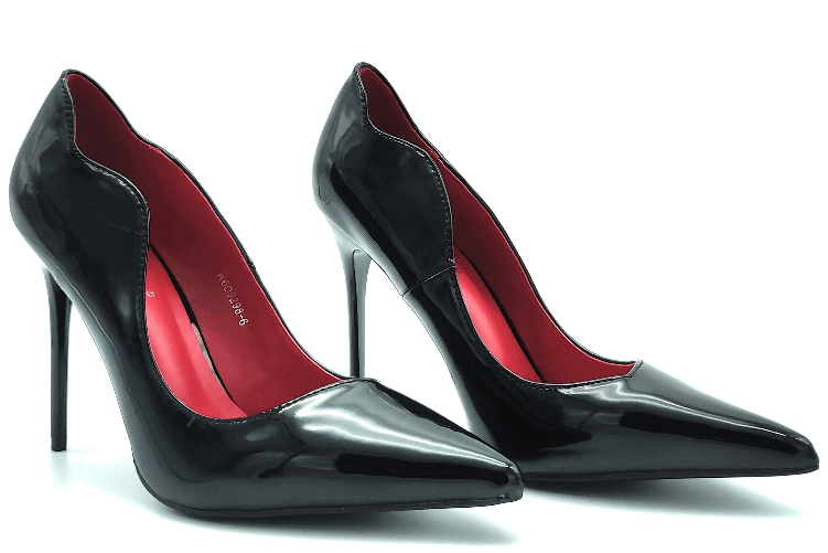 Fratelliditalia.org Decolte' donna vernice serali eleganti nere punta alte tacco spillo scarpe Colore Nero,Taglia 37 EU