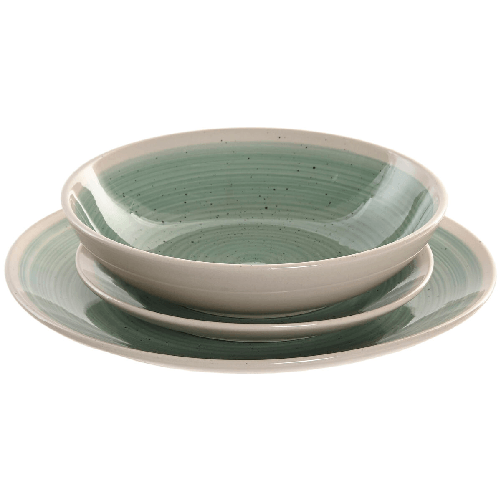 Home ESPRIT Servizio di Piatti Home ESPRIT Bianco Verde Gres 18 Pezzi