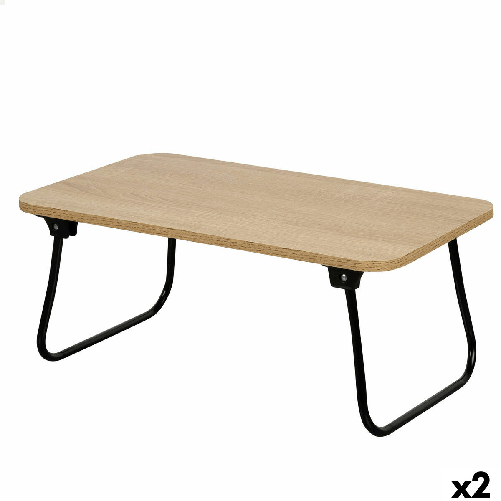 Max Home Vassoio da Letto Pieghevole Max Home Legno Acciaio Melammina 53 x 22 x 30 cm 2 Unità