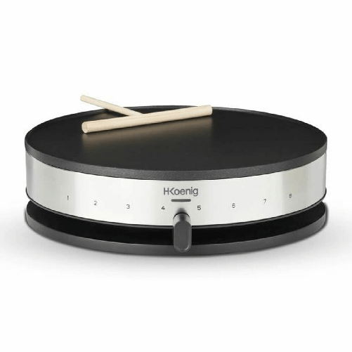Hkoenig H.Koenig KREP29 crepiera 1 crepe 1300 W Nero, Acciaio inox Hkoenig Piastra per Crepe Hkoenig KREP29 1300 W Nero Multicolore