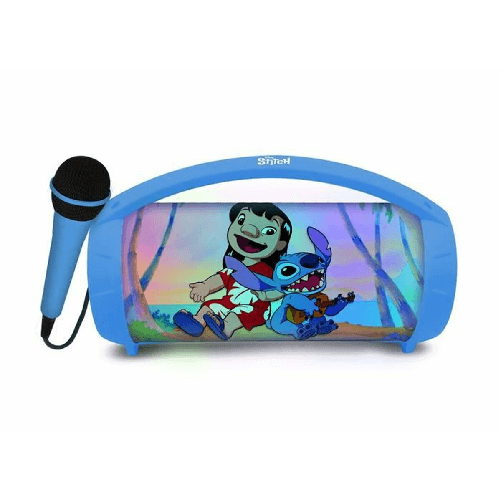 Lexibook Altoparlante Bluetooth con Microfono Karaoke Lexibook Stitch Disney Azzurro