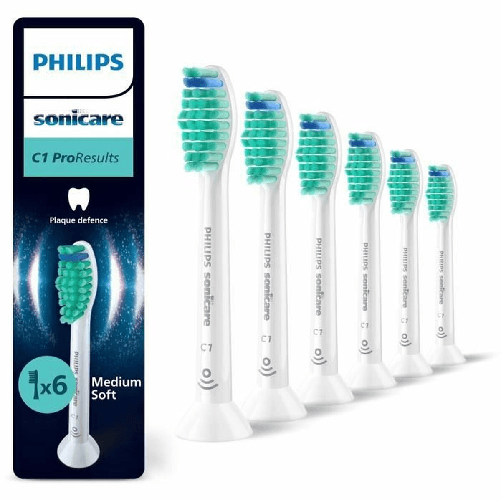 Philips Sonicare ProResults plaque control HX6016/87 6x Testine bianche per spazzolino sonico Philips Testina di Ricambio Philips Bianco