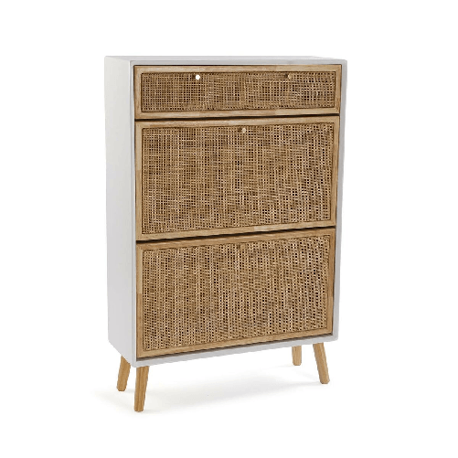 Versa Scarpiera Versa Vega Rattan Legno di paulownia 25,5 x 106 x 70 cm
