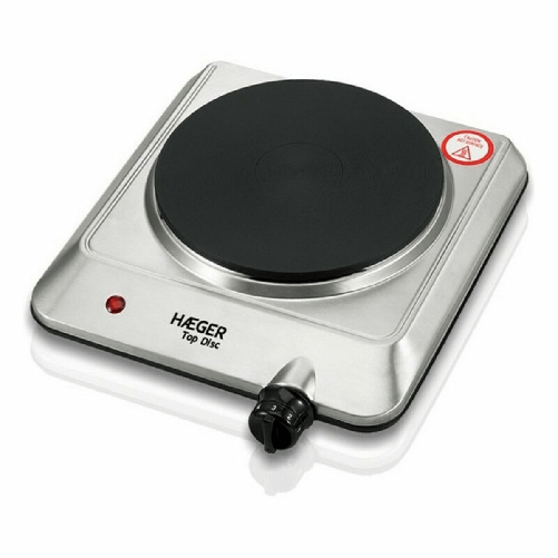 Haeger Piastra Elettrica Haeger HP-01S.014A Acciaio inossidabile 1 Fornello Nero Argentato 1500W
