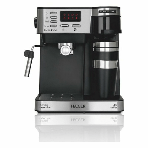 Haeger CM-145.008A macchina per caffè Automatica/Manuale Macchina per espresso 1,2 L Haeger Caffettiera Express a Leva Haeger CM-145.008A Multicolore