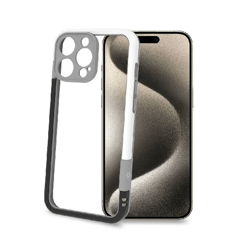 Celly Bumper Cover per iPhone 16 Pro Max Nero-Bianco