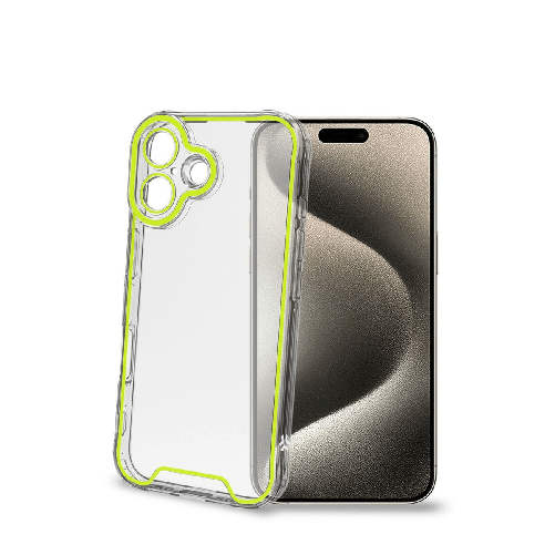 Celly Glow Cover per iPhone 16 Giallo