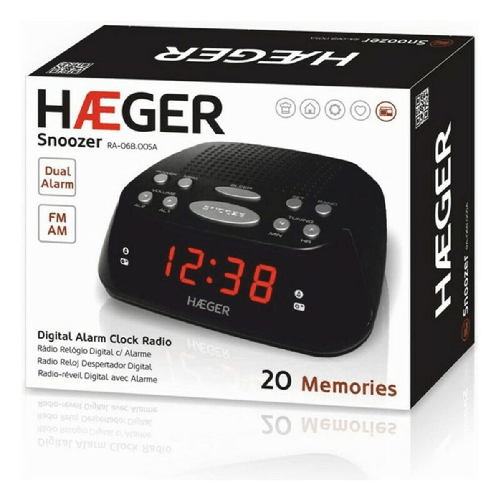 Haeger Radio Sveglia Haeger RA-06B.005B Nero