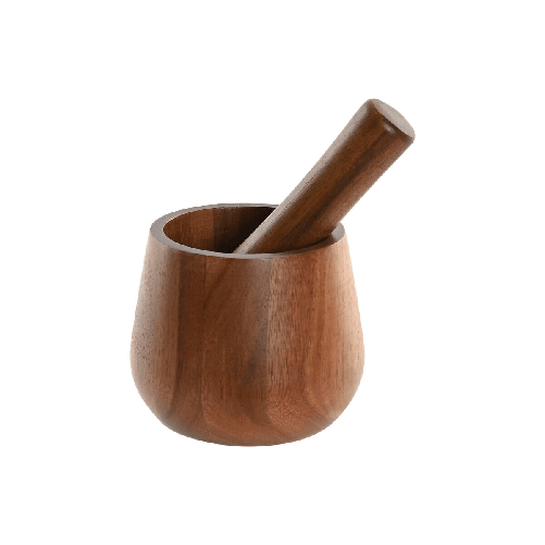 Home ESPRIT Mortaio da cucina Home ESPRIT Legno di acacia 12 x 12 x 16,5 cm